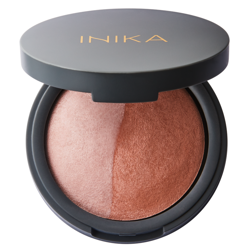 INIKA Organic Mineral Baked Blush Duo- Pink Tickle