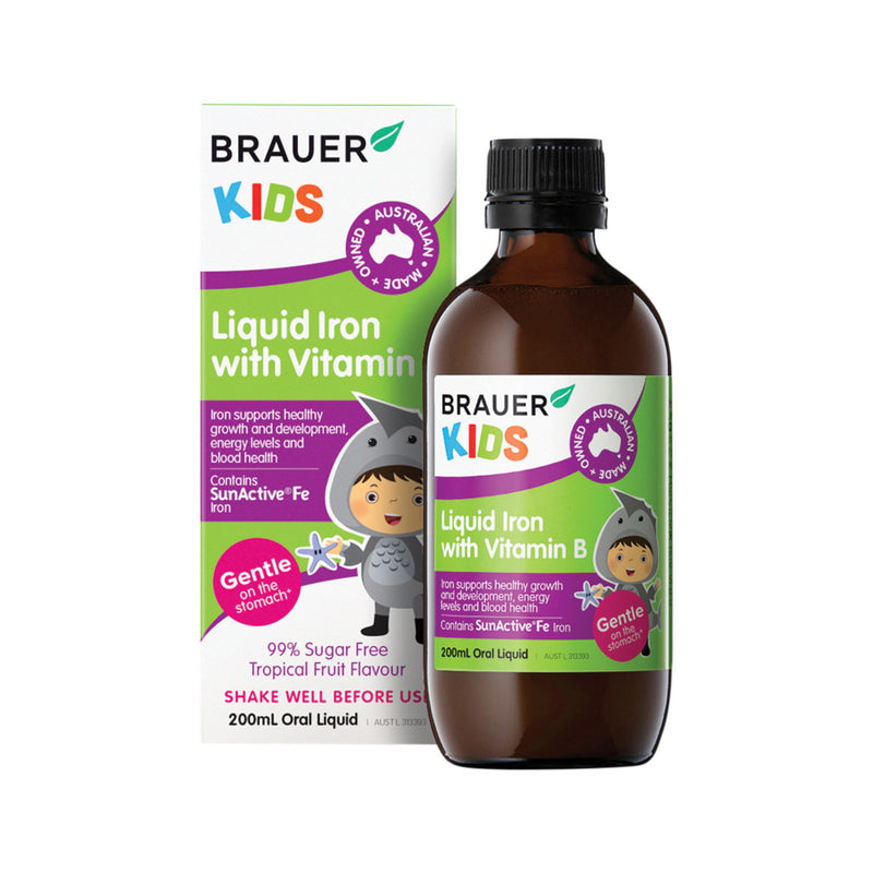 Brauer Kids Iron with Vitamin B Liquid 200ml
