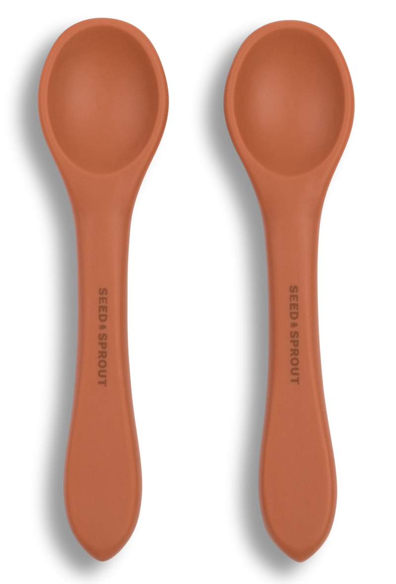 Seed & Sprout Co- Baby Spoon Set of 2- Terracotta
