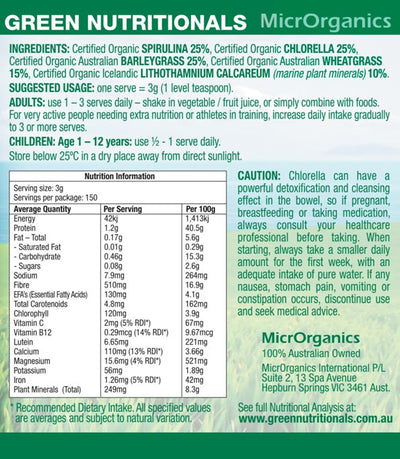 GREEN NUTRITIONALS- Green Superfoods - 120g