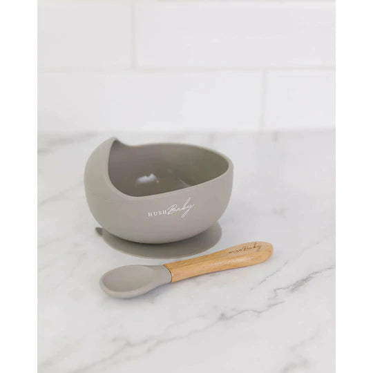 HUSH BABY Silicone Suction Bowl + Spoon