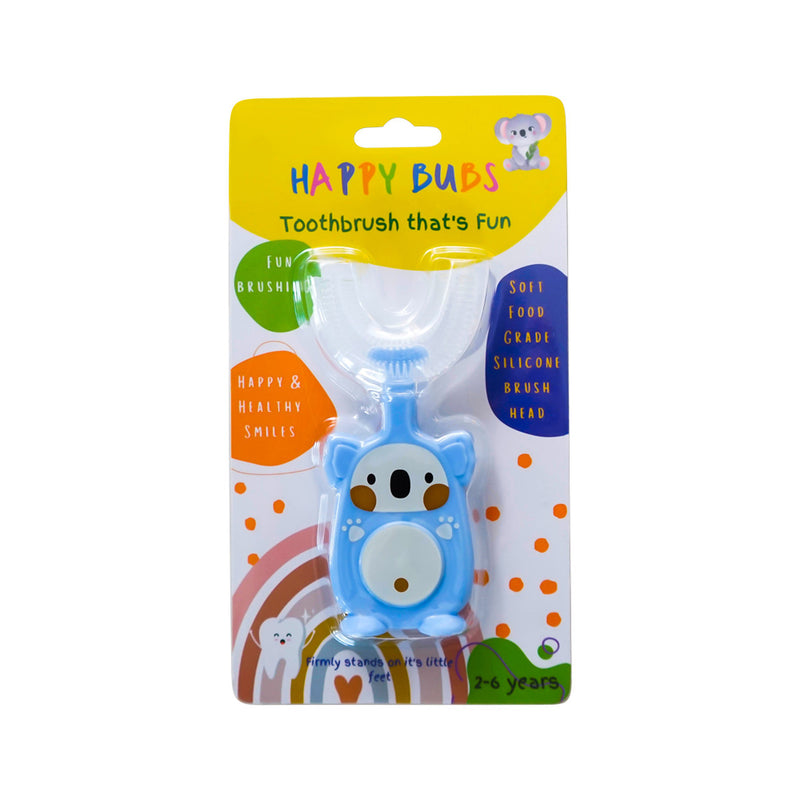 Happy Bubs Toothbrush Silicon U Shape Bear Blue (2 to 6 Years)