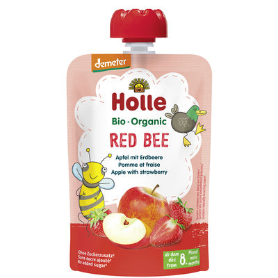 Holle Organic- Red Bee Apple with Strawberries 100g