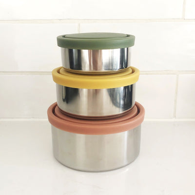 EVER ECO S/Steel Round Containers Autumn Collections- Set of 3
