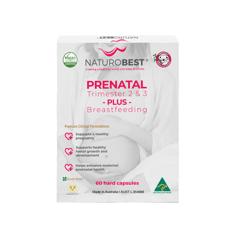 NaturoBest Prenatal Trimester 2 & 3 Plus Breastfeeding 60c