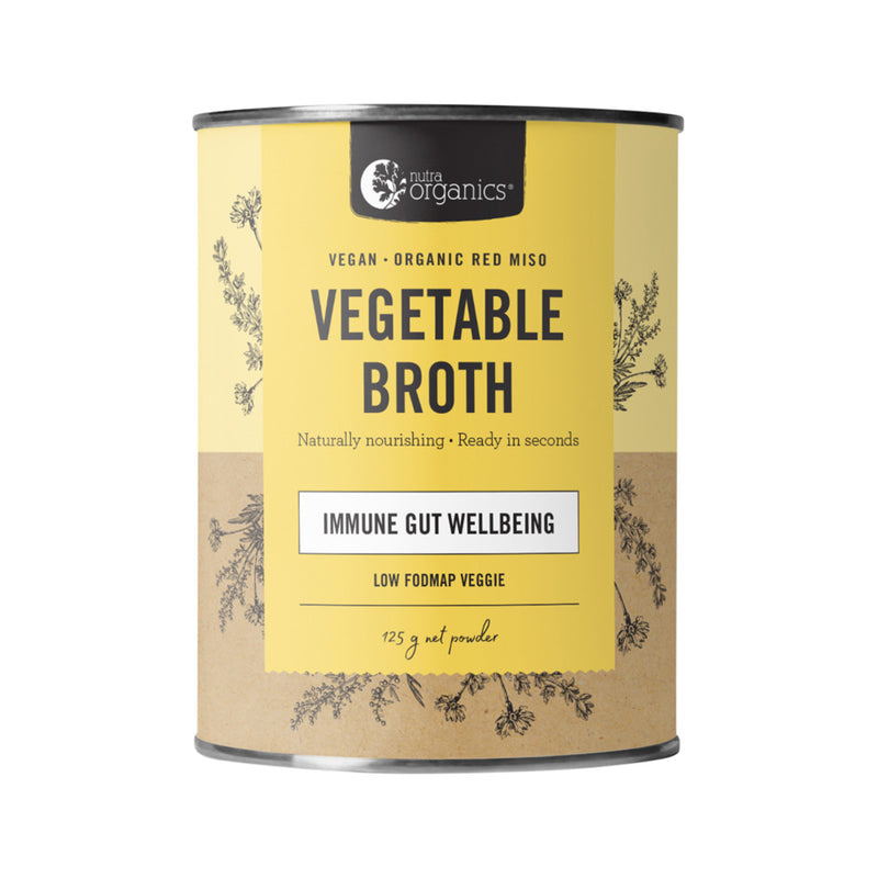 Nutra Organics- Broth Vegetable Low FODMAP Veggie 125g
