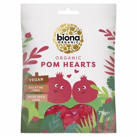 BIONA Organic Pomegranate Hearts 75g