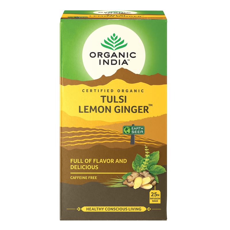 Organic India- Tulsi Tea Lemon Ginger x25 Tea Bags