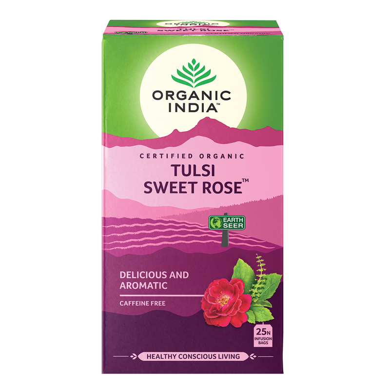 Organic India- Tulsi Tea Sweet Rose x25 Tea Bags