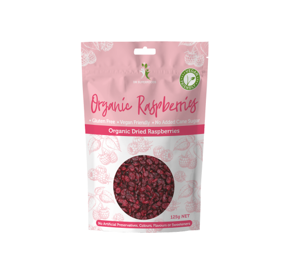 Dr Superfoods- Dried Organic Raspberries 125G