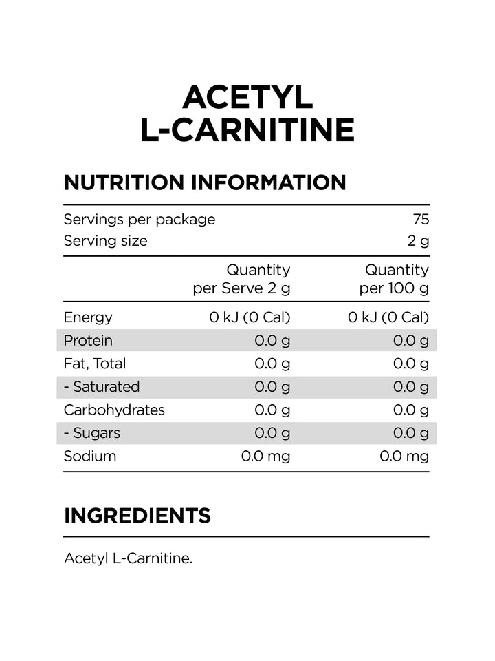 PRANA Acetyl-L Carnitine 150g