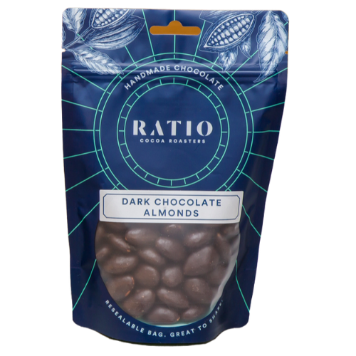 Ratio Cocoa Roasters- Dark Chocolate Almonds (Vegan) 200g