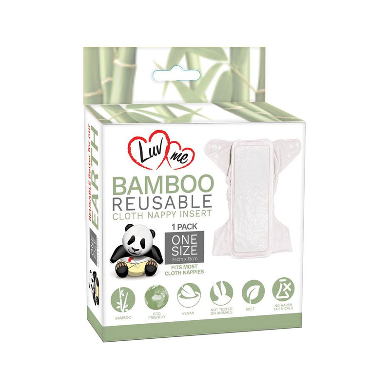 Luvme Bamboo Reusable Cloth Nappy Inserts x1