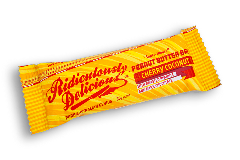 Ridiculously Delicious- Peanut Butter Cherry Coconut Bar 50g