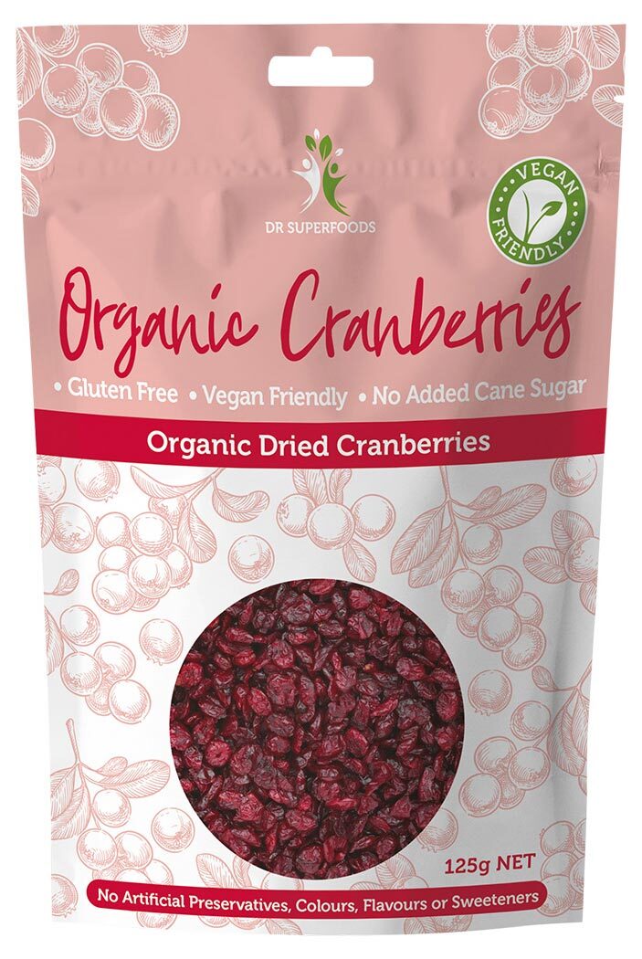 Dr Superfoods- Dried Organic Cranberries 125g