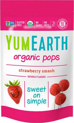 YUMEARTH Organic Lollipops Bags Strawberry 85g