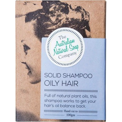 THE AUST. NATURAL SOAP CO- Solid Shampoo Bar Oily Hair -100g