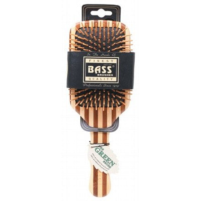 BASS BRUSHES Bamboo Wood Hair Brush Large Square