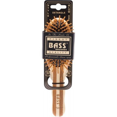 BASS BRUSHES Bamboo Wood Hair Brush Small Oval