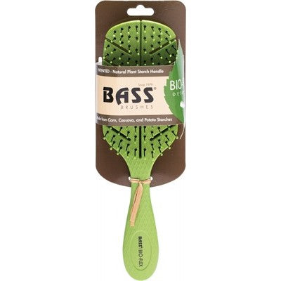 BASS BRUSHES Bio-Flex Detangler Hair Brush- Green