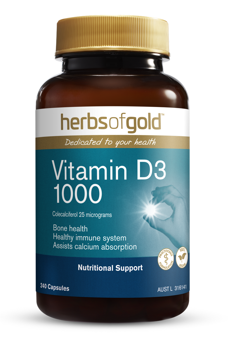 Herbs of Gold- Vitamin D3 1000iu 240c