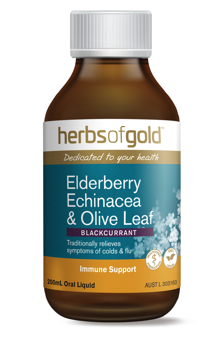 Herbs of Gold- Elderberry Echinacea & Olive Leaf 200ml