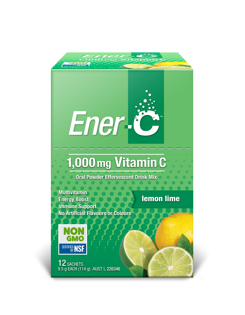 Ener-C Lemon Lime Effervescent Multivitamin Drink 12 sachets