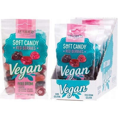 J.LUEHDERS Soft Vegan Candy Red Berries 80g