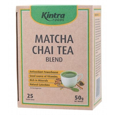 KINTRA FOODS- Matcha Chai Tea Bags 50g x25TB