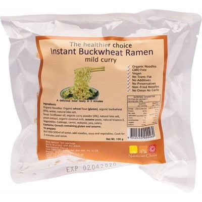NUTRITIONIST CHOICE Instant Buckwheat Ramen- curry 100g