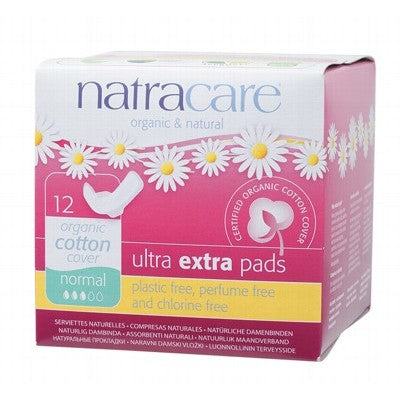NATRACARE Ultra Extra Pads Normal (Wings) x12