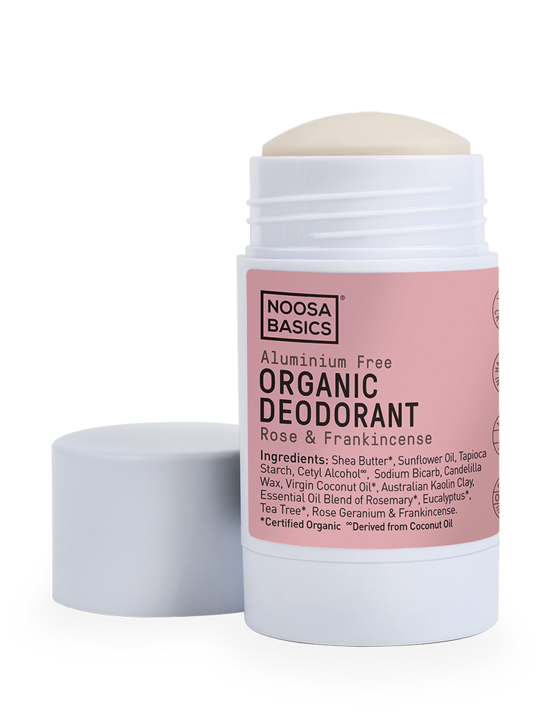 Noosa Basics-  Deodorant Stick- Org Rose & Frankincense