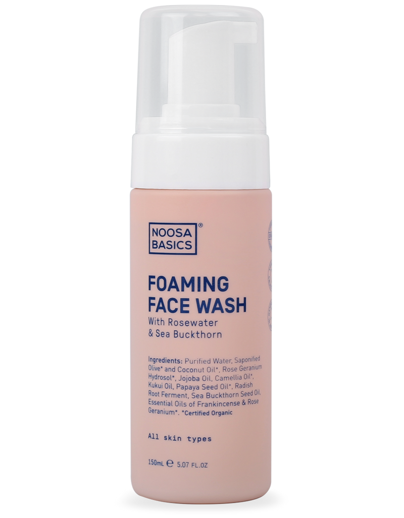 Noosa Basics- Foaming Face Wash With Rosewater & Sea Buckthorn 150ml