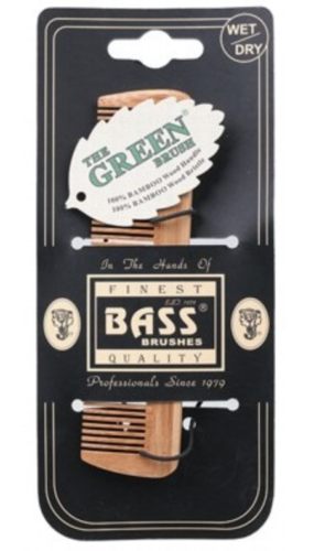 BASS BRUSHES POCKET SIZE WOOD COMB FINE