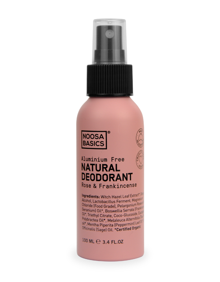 Noosa Basics- Spray Deodorant - Rose and Frankincense 100ml