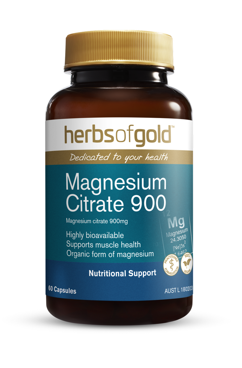 Herbs of Gold- Magnesium Citrate 900 60C