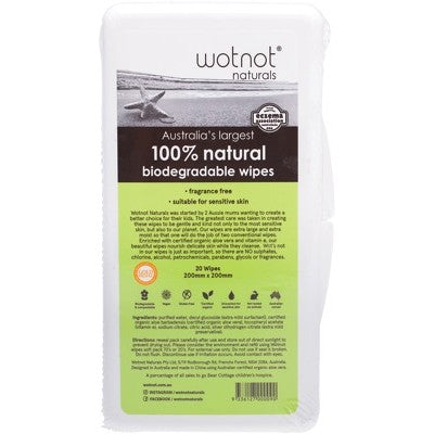 WOTNOT Travel Wipes With Travel Case - 20s